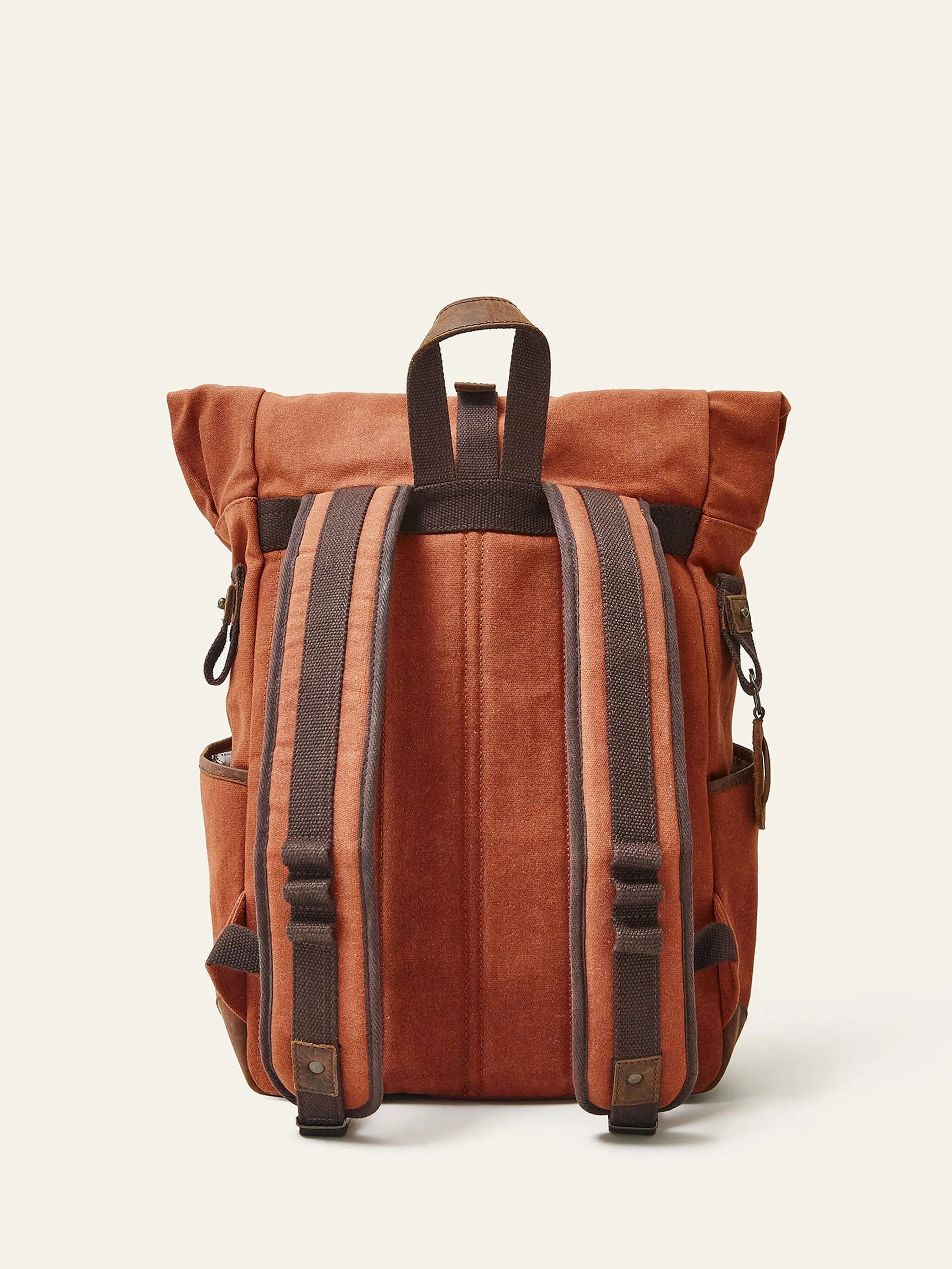 Dusty Orange Sri Lanka Waxed Cotton Backpack