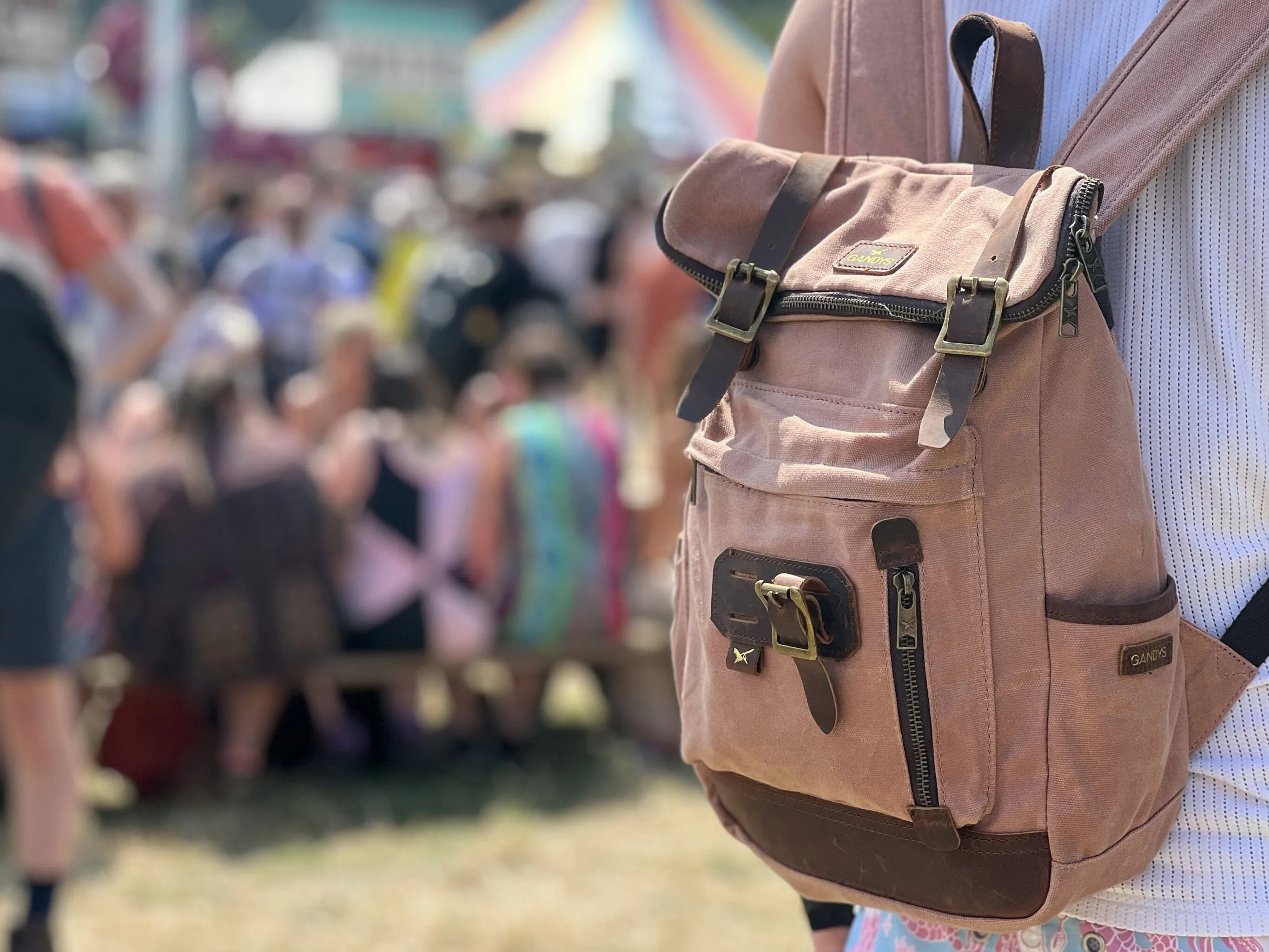 Dusty Pink Waxed Cotton Mini Bali Backpack