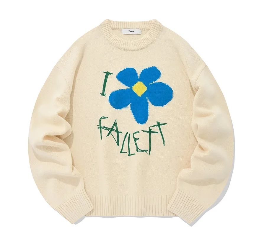 Fallett  |Unisex Street Style Long Sleeves Logo Sweaters