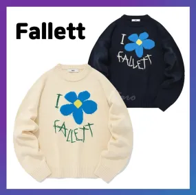 Fallett  |Unisex Street Style Long Sleeves Logo Sweaters