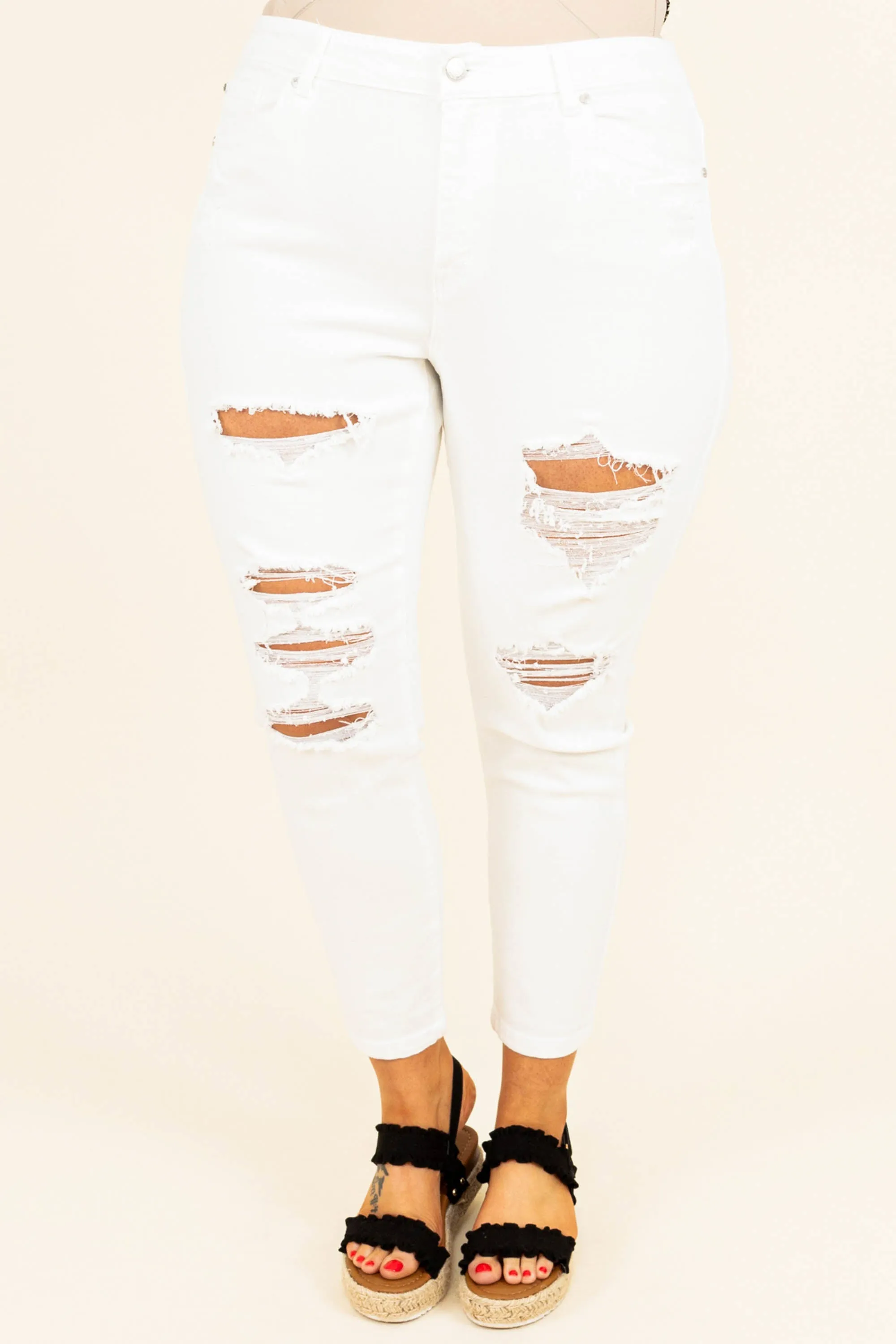 Feels Like Spring Jeans, White