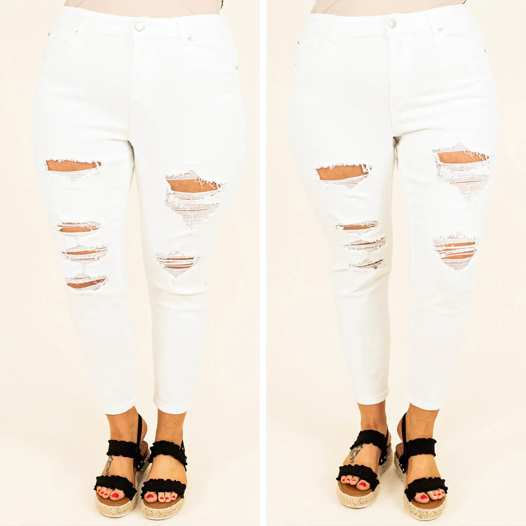 Feels Like Spring Jeans, White