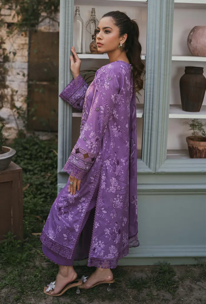 Gardenia Printkari by Humdum Embroidered Lawn Unstitched 3Pc Suit D-08