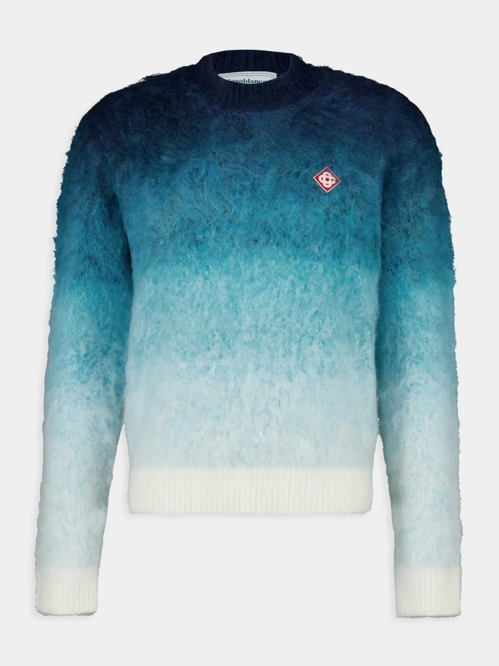 Gradient Mohair Crewneck Sweater