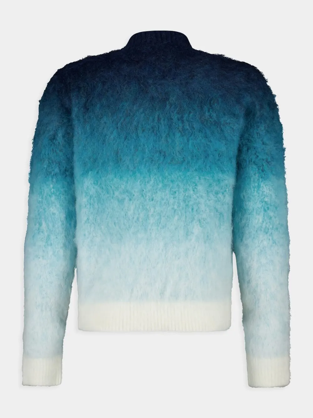 Gradient Mohair Crewneck Sweater