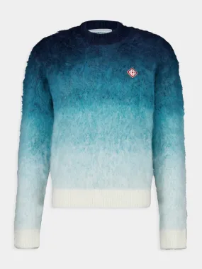 Gradient Mohair Crewneck Sweater