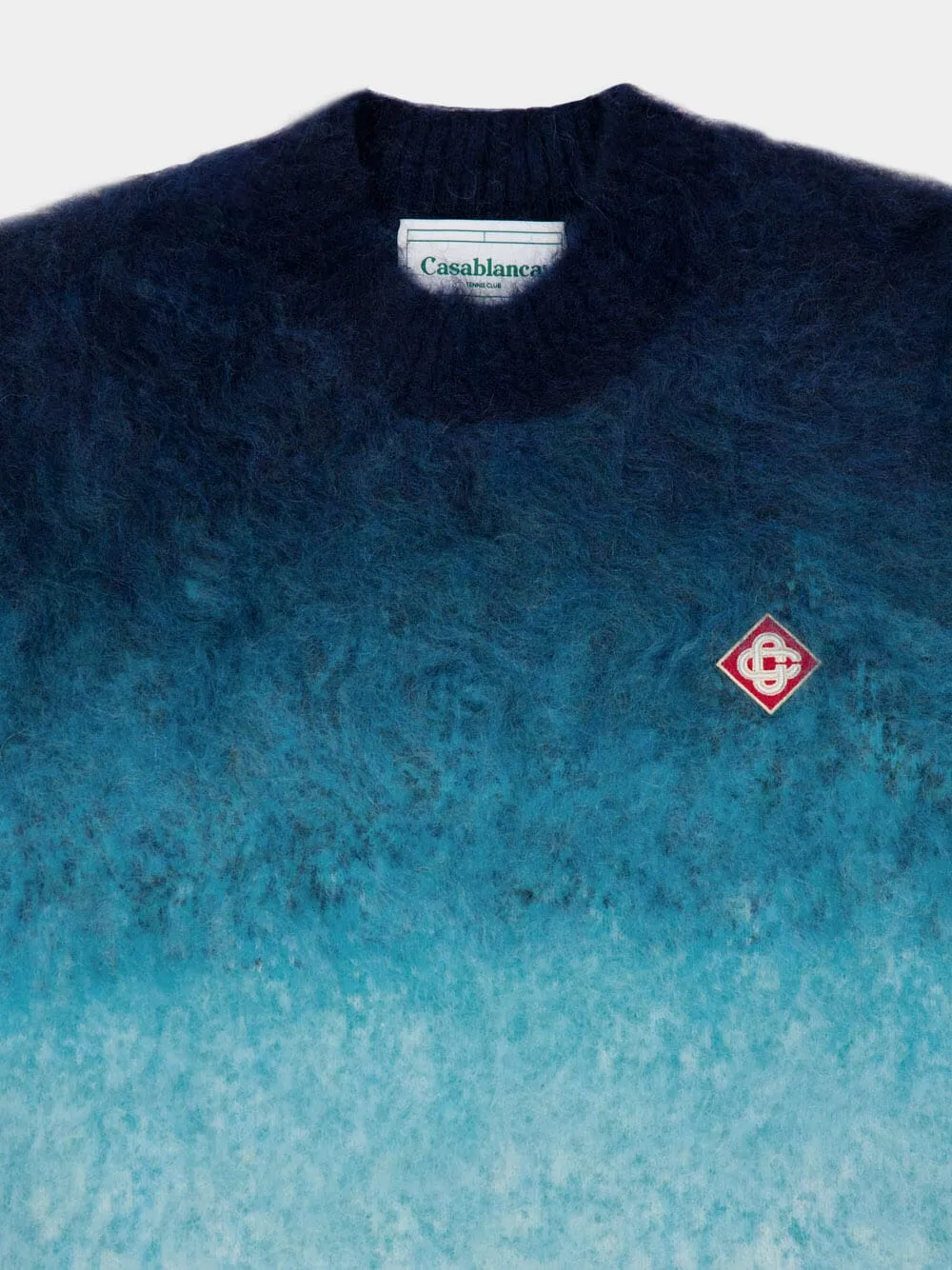 Gradient Mohair Crewneck Sweater