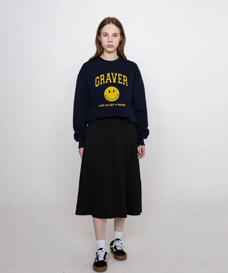 GRAVER  |[GRAVER]★ARCH LOGO LIFE DOT SMILE SWEATSHIRT