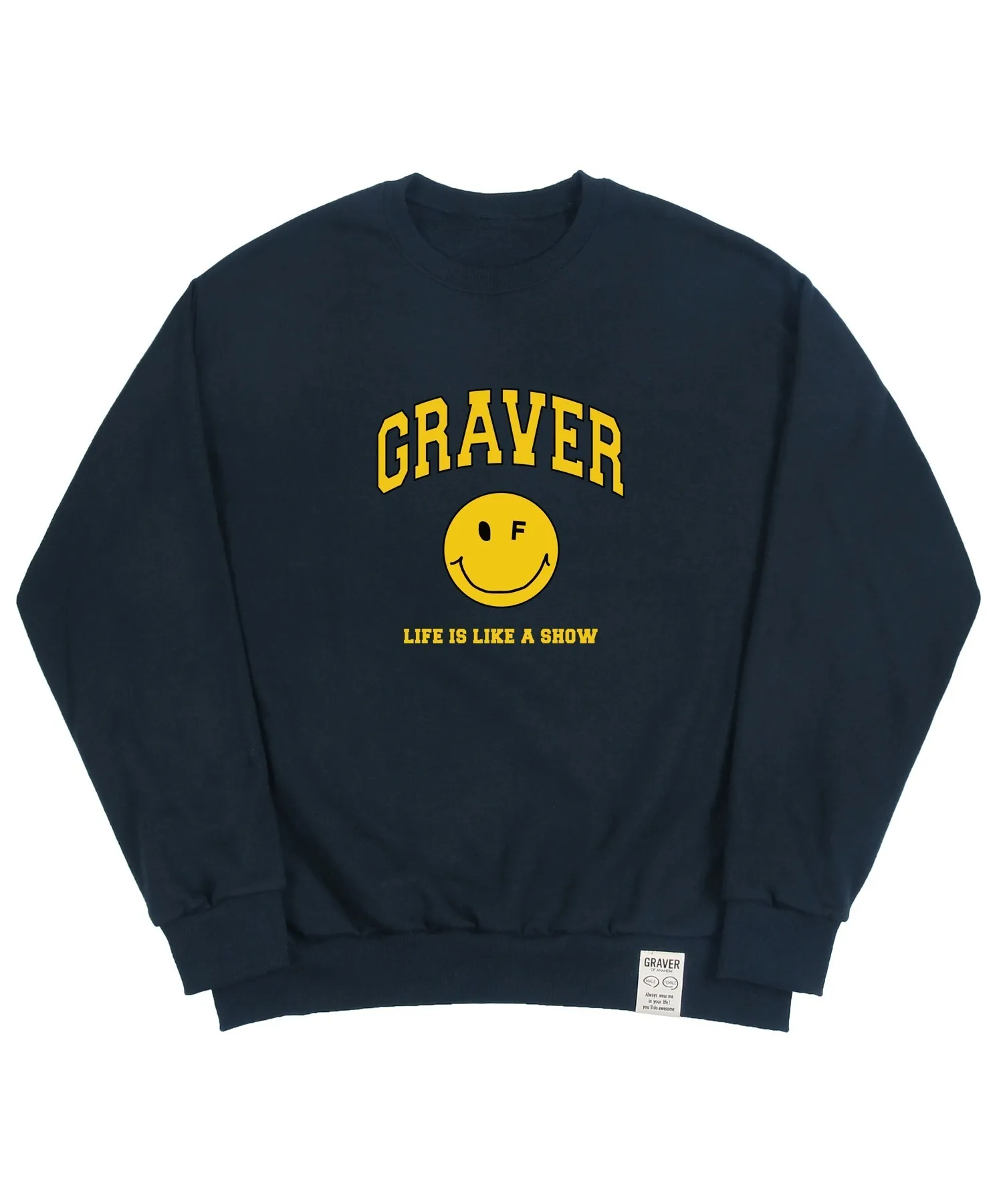 GRAVER  |[GRAVER]★ARCH LOGO LIFE DOT SMILE SWEATSHIRT