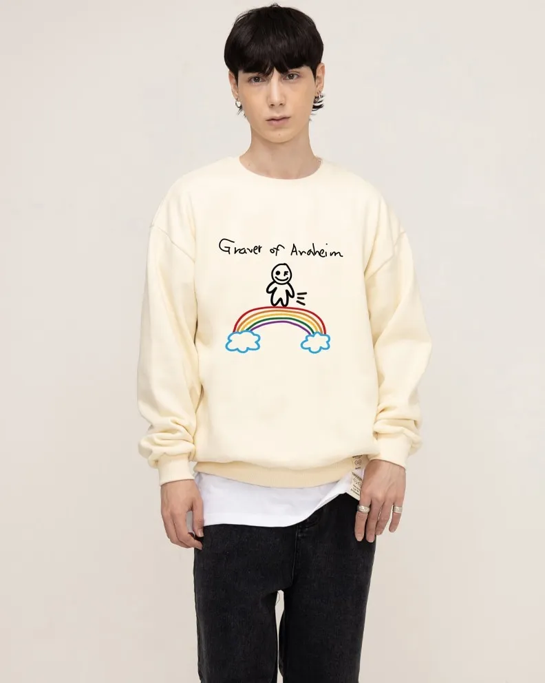 GRAVER  |[GRAVER]★HUMAN RAINBOW SMILE SWEATSHIRT