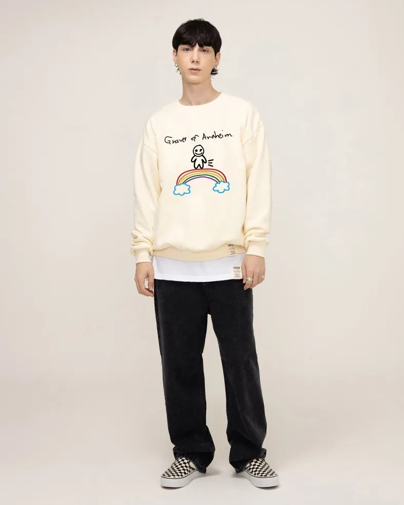 GRAVER  |[GRAVER]★HUMAN RAINBOW SMILE SWEATSHIRT