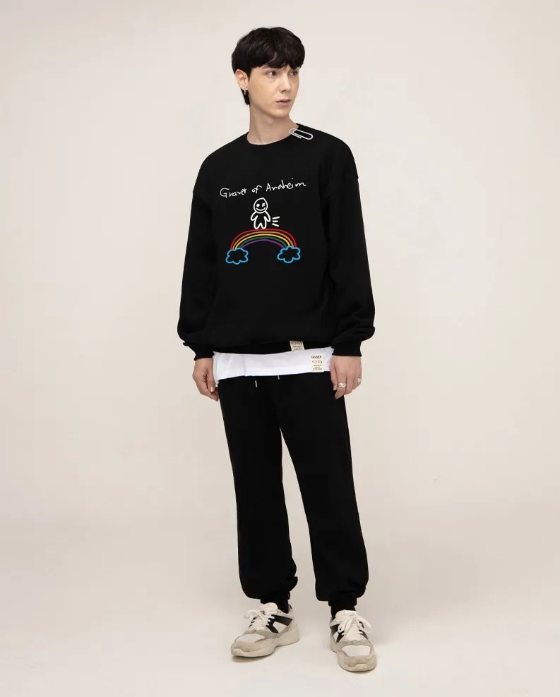 GRAVER  |[GRAVER]★HUMAN RAINBOW SMILE SWEATSHIRT