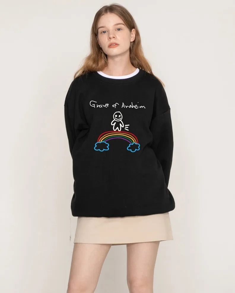 GRAVER  |[GRAVER]★HUMAN RAINBOW SMILE SWEATSHIRT