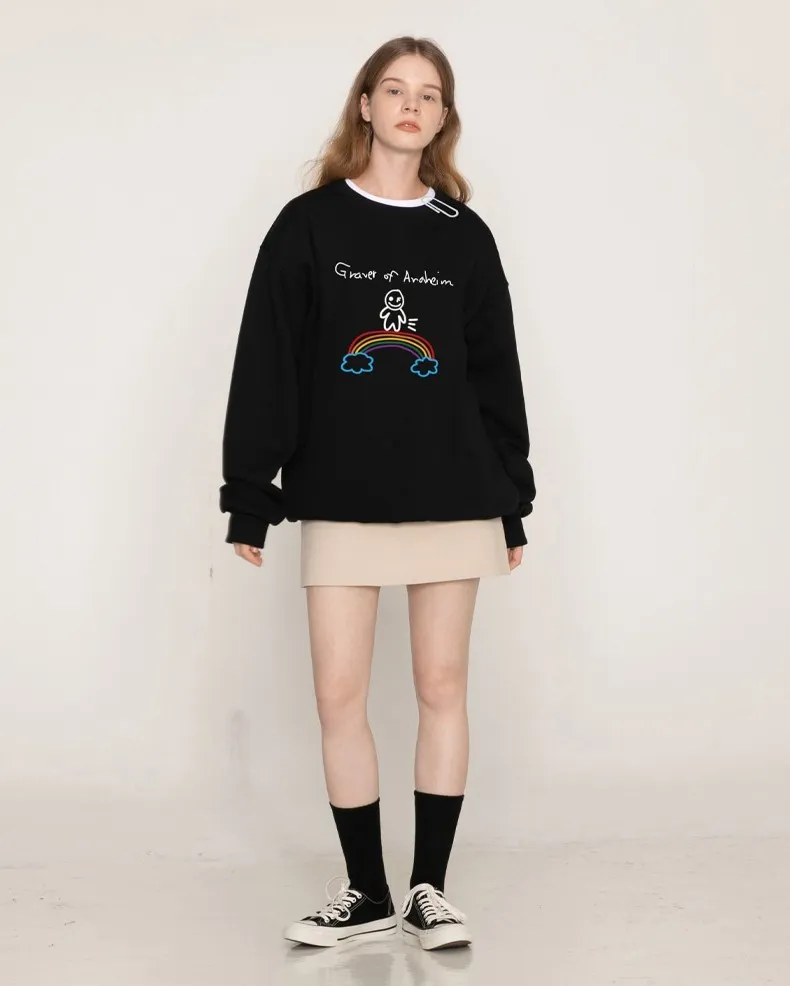 GRAVER  |[GRAVER]★HUMAN RAINBOW SMILE SWEATSHIRT