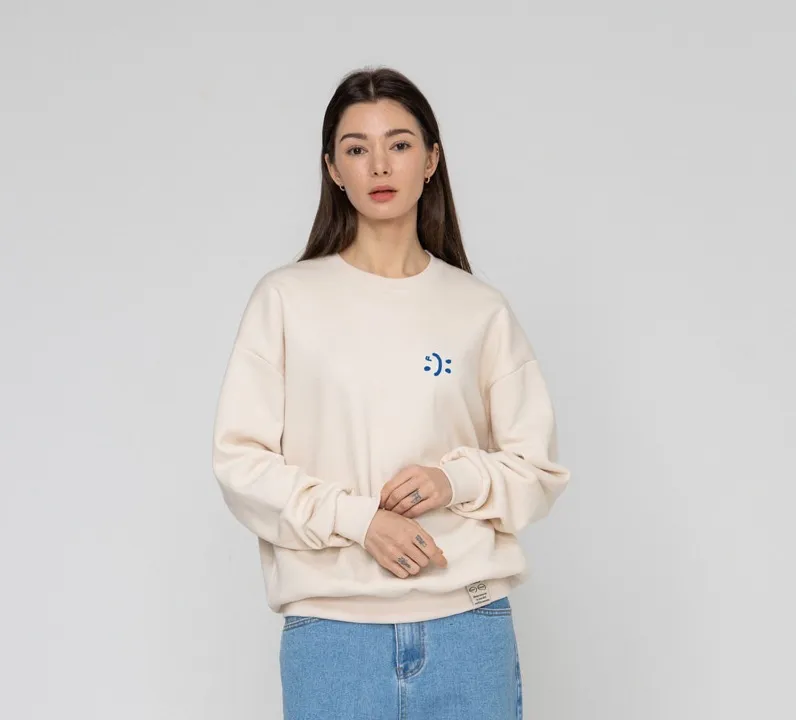 GRAVER  |[GRAVER]★SMALL DOUBLE DRAWING SMILE SWEATSHIRT