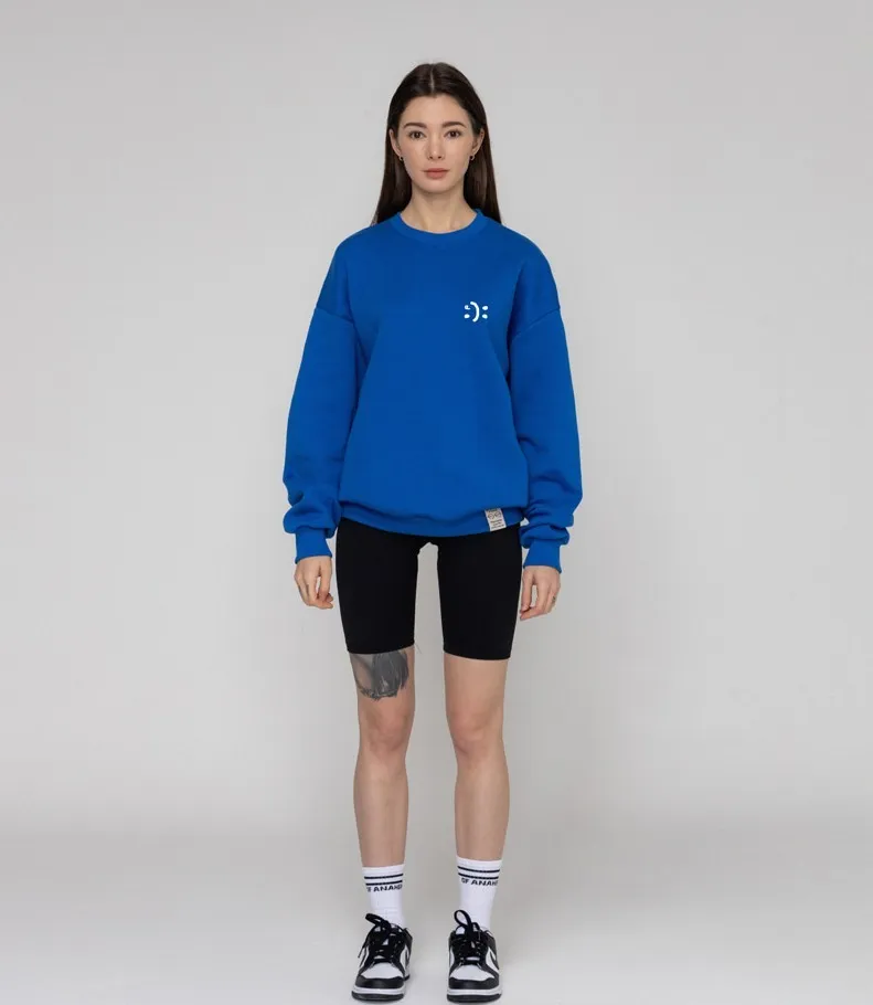 GRAVER  |[GRAVER]★SMALL DOUBLE DRAWING SMILE SWEATSHIRT