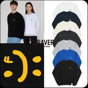 GRAVER  |[GRAVER]★SMALL DOUBLE DRAWING SMILE SWEATSHIRT