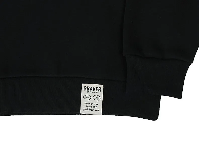 GRAVER  |[GRAVER]★SMALL DOUBLE DRAWING SMILE SWEATSHIRT