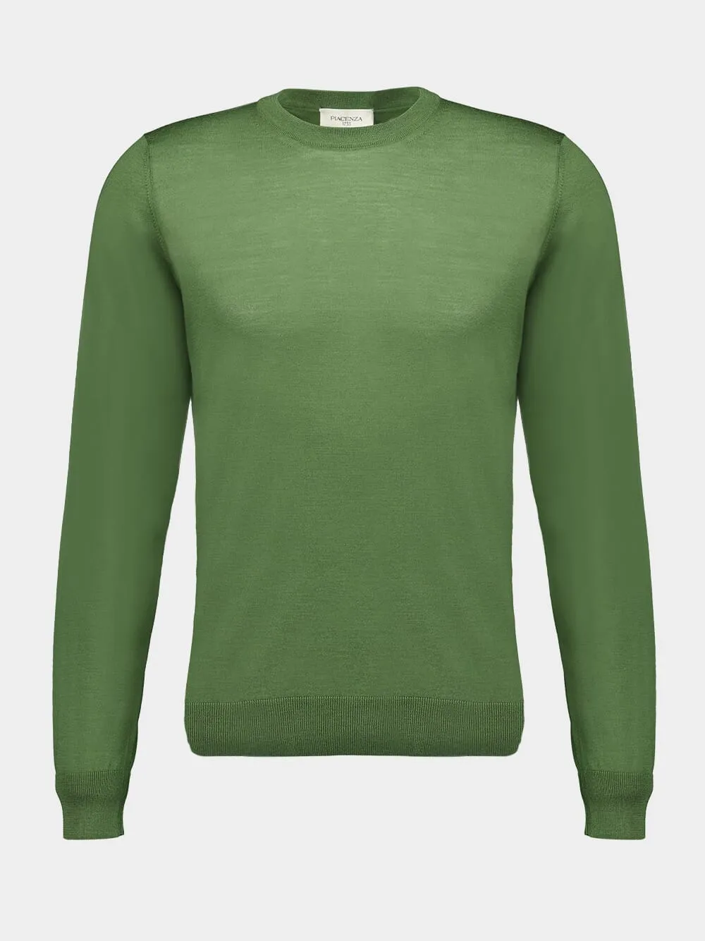 Green Crewneck Cashmere Sweater