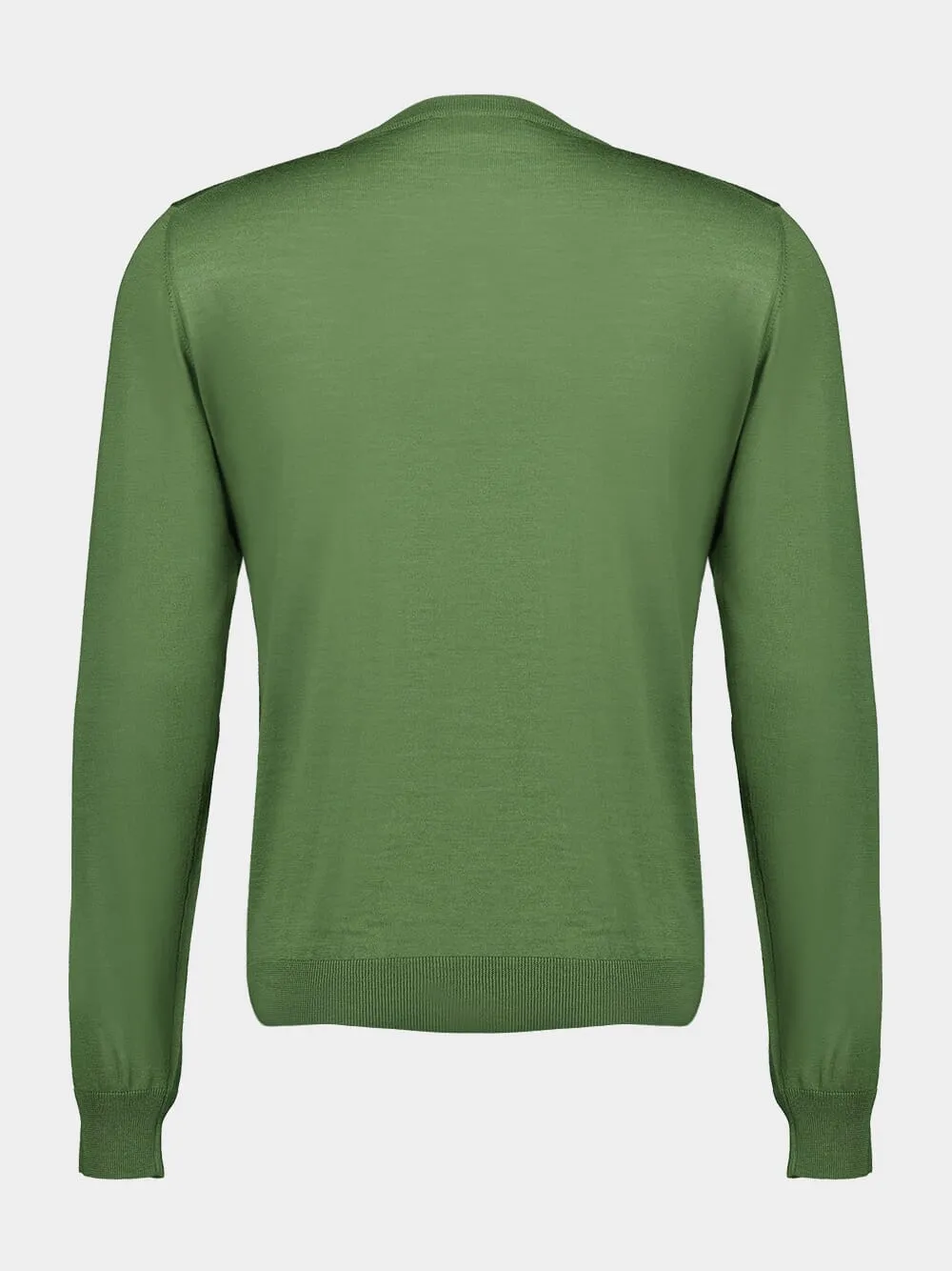 Green Crewneck Cashmere Sweater