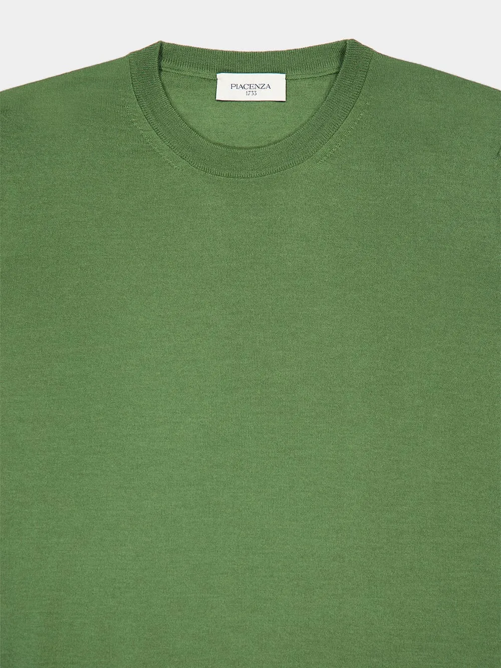 Green Crewneck Cashmere Sweater