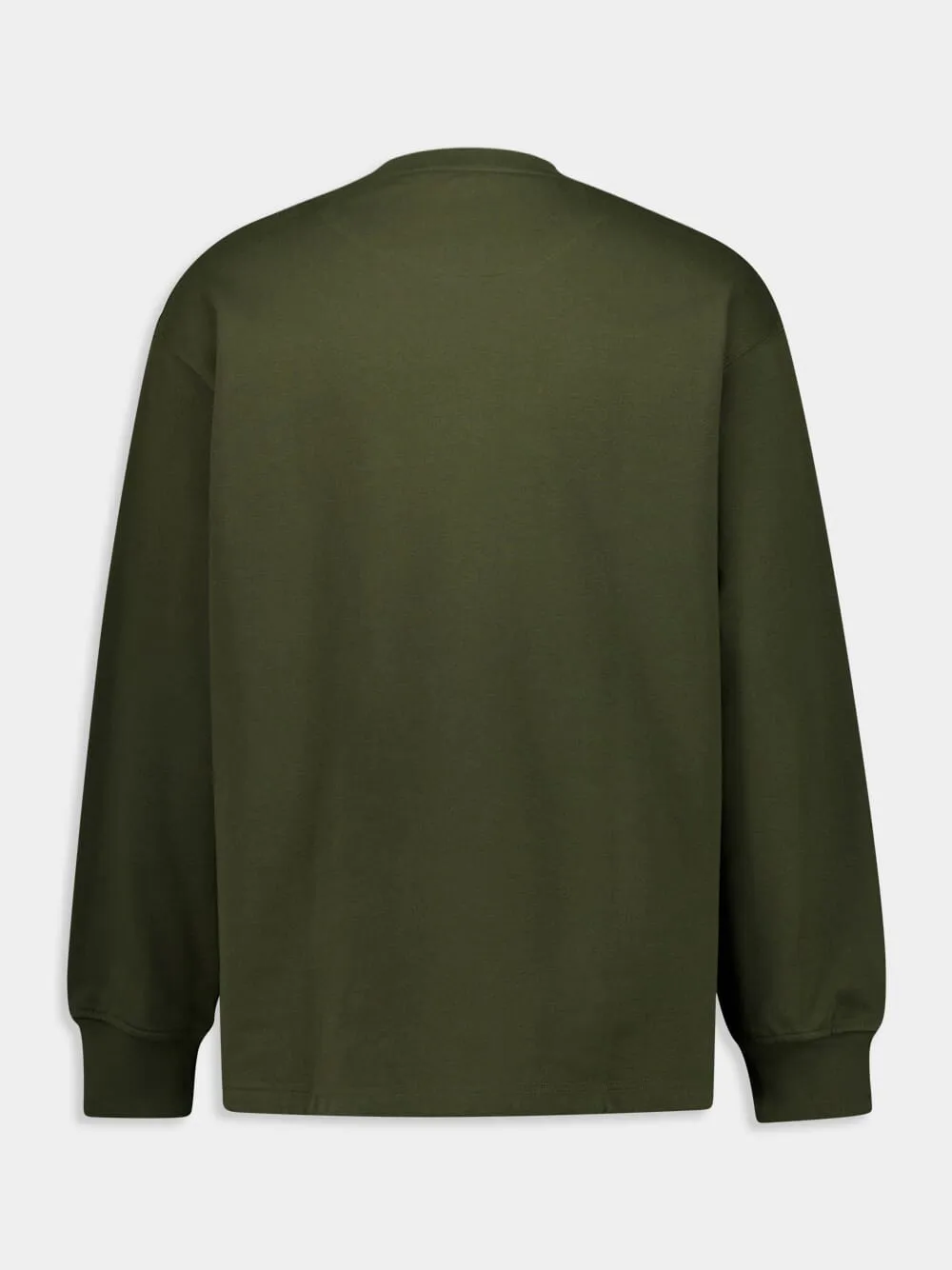 Green Loose Crew Sweater