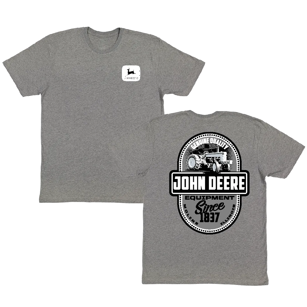 Grey John Deere Genuine Tee