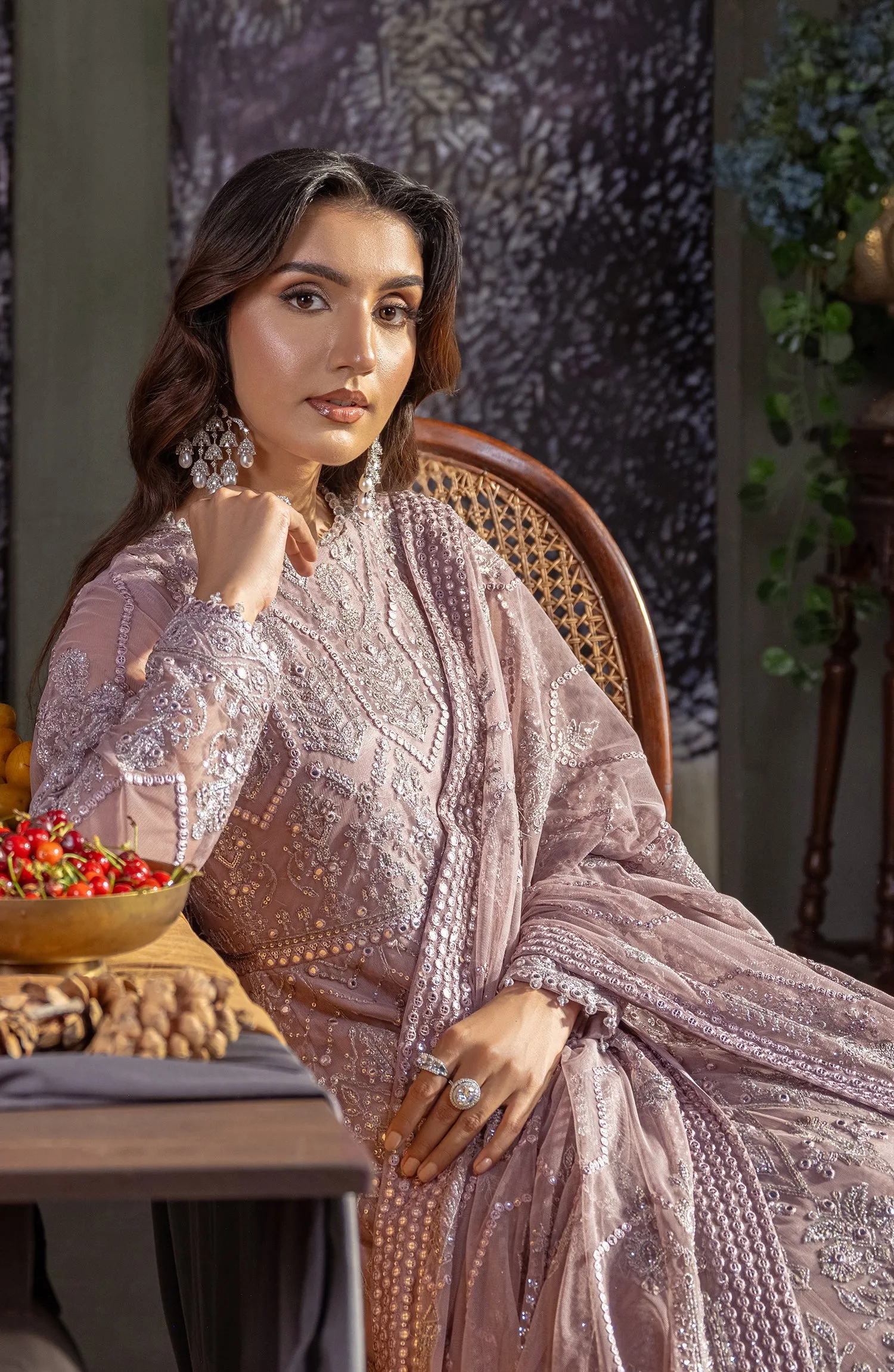 Heritage by Zarif Embroidered Net Unstitched 3Pc Suit ZHF 03 MERAKI