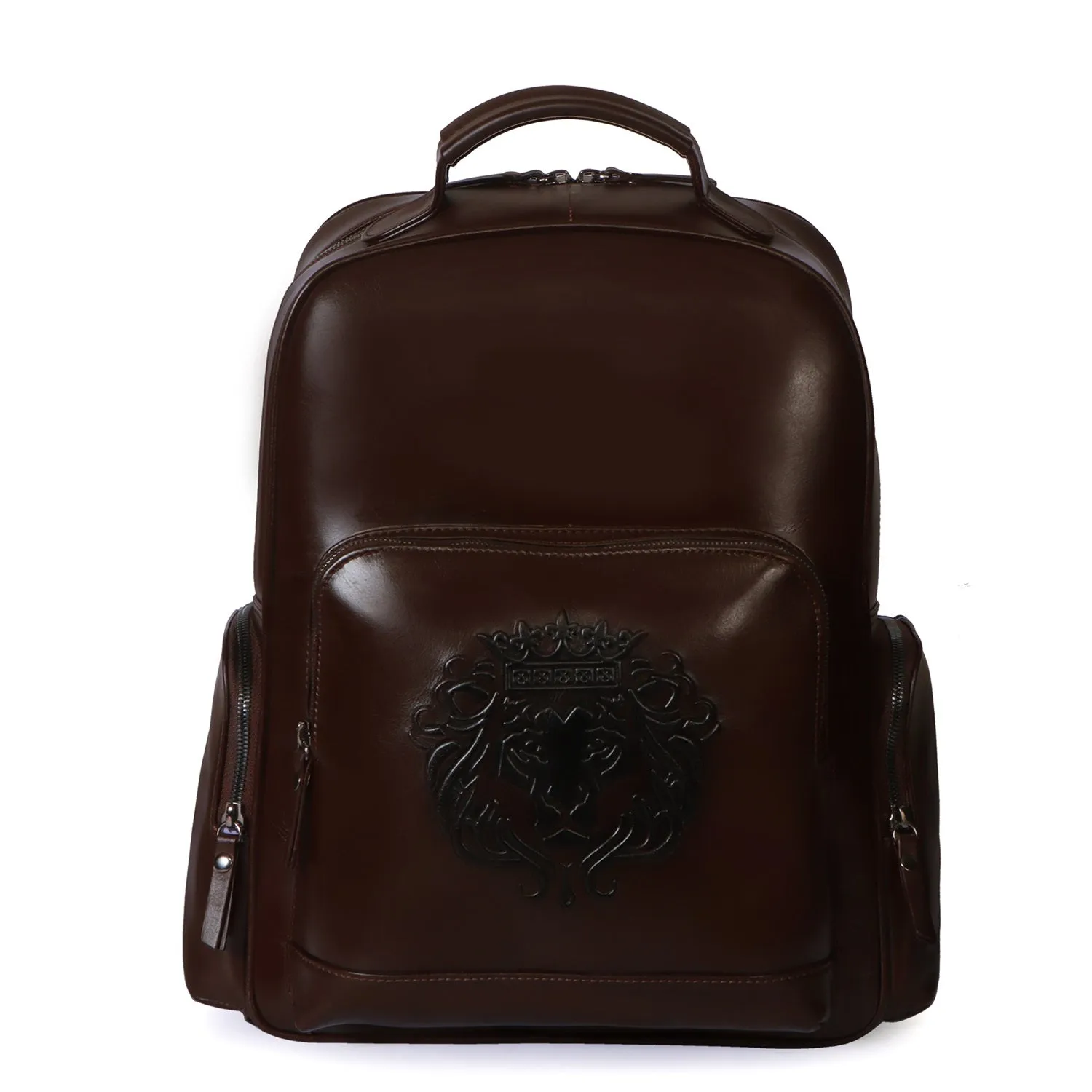 Himachal Pradesh Cricket Academy 2022 Custom Made Bulk Order Leather Dark Brown Backpack(Reference Price for 1 Unit)