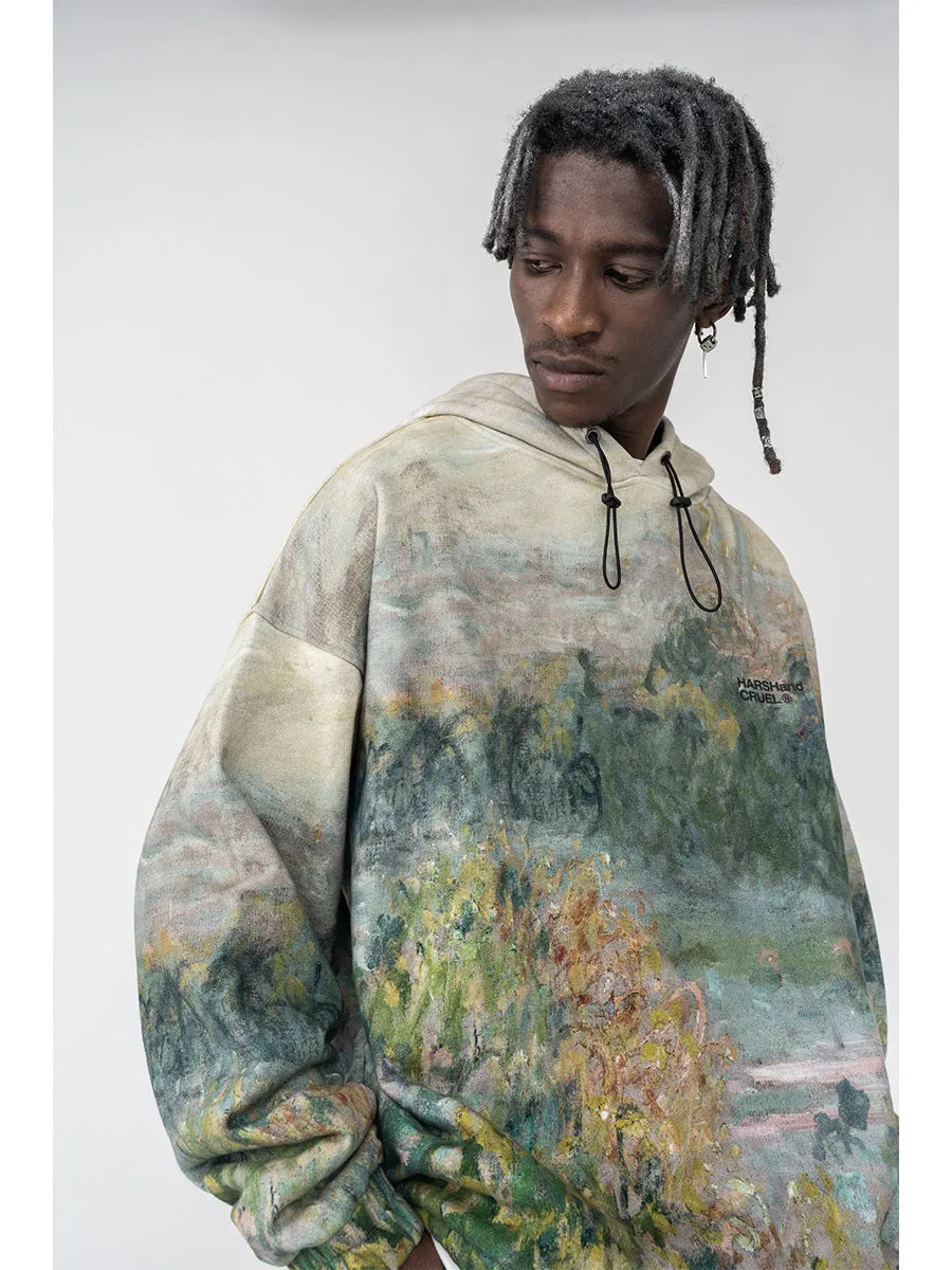 Impressionist Landscape Hoodie