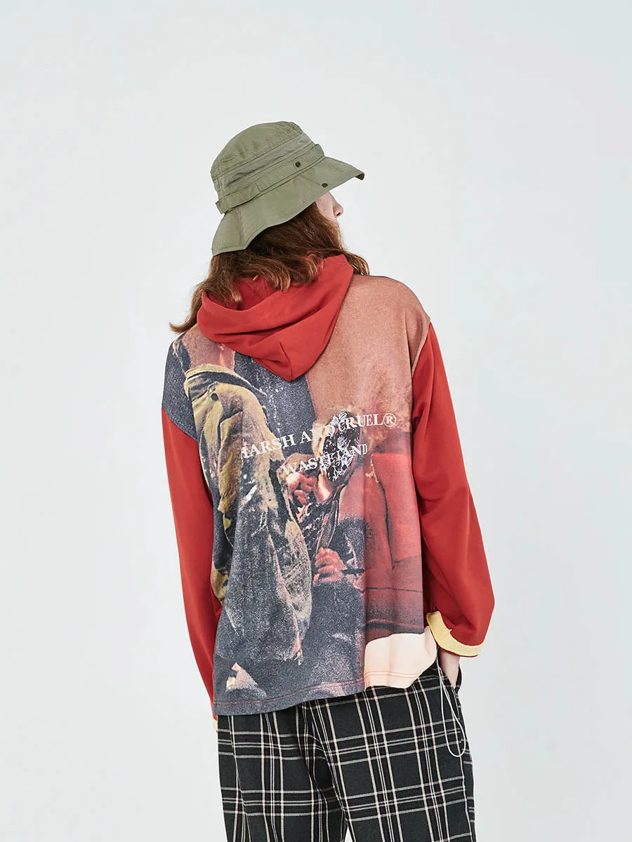 Irregular Stitching Hoodie