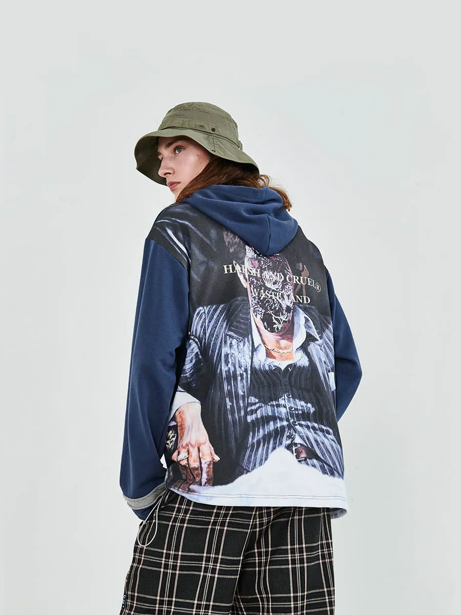 Irregular Stitching Hoodie