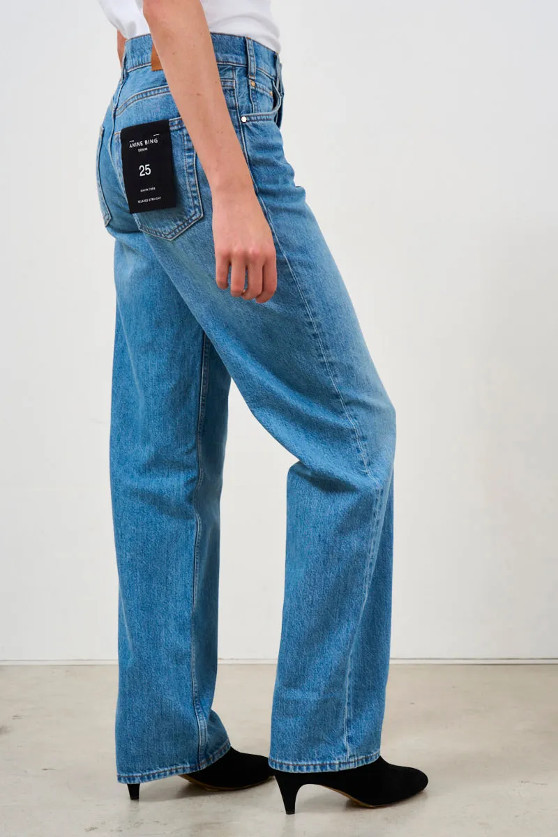 Jeans donna gamba dritta in cotone