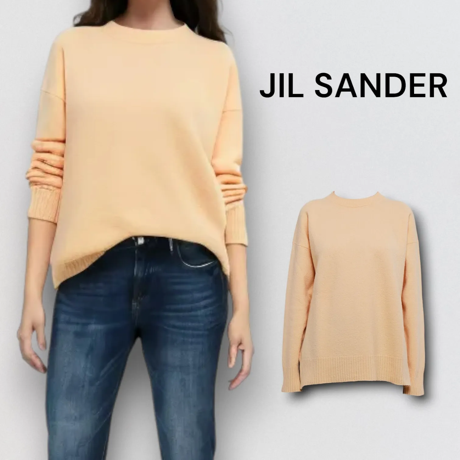 Jil Sander  |Crew Neck Wool Long Sleeves V-neck & Crew neck