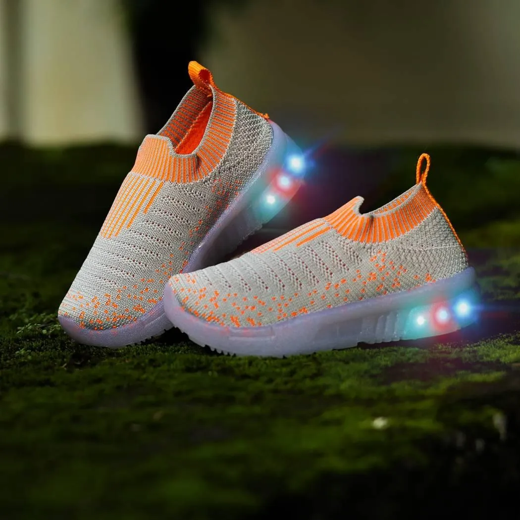 Jumbo Breathable Slip-On Shoes With LED Lights