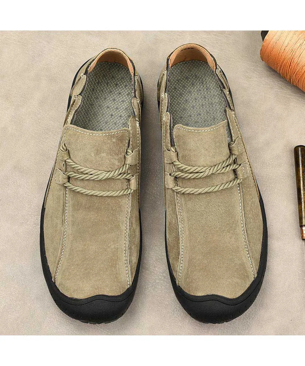 Khaki join sewed style casual shoe sneaker