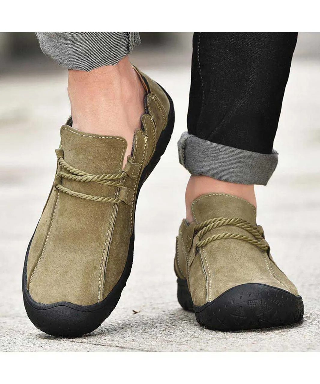 Khaki join sewed style casual shoe sneaker