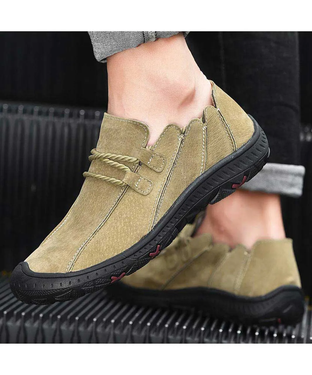 Khaki join sewed style casual shoe sneaker