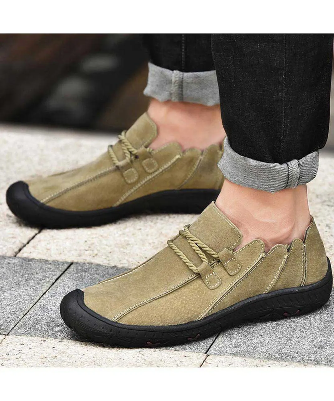 Khaki join sewed style casual shoe sneaker