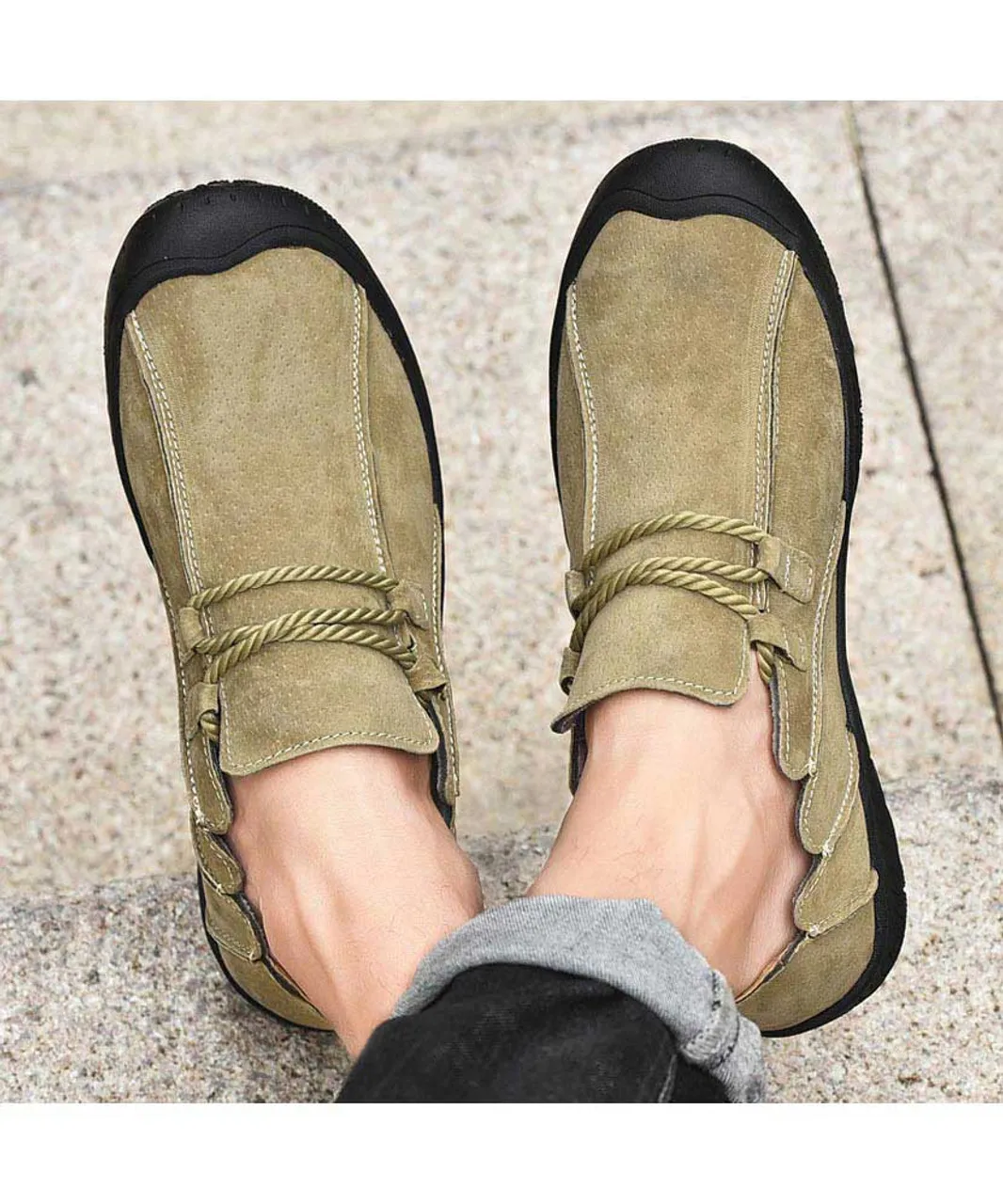 Khaki join sewed style casual shoe sneaker