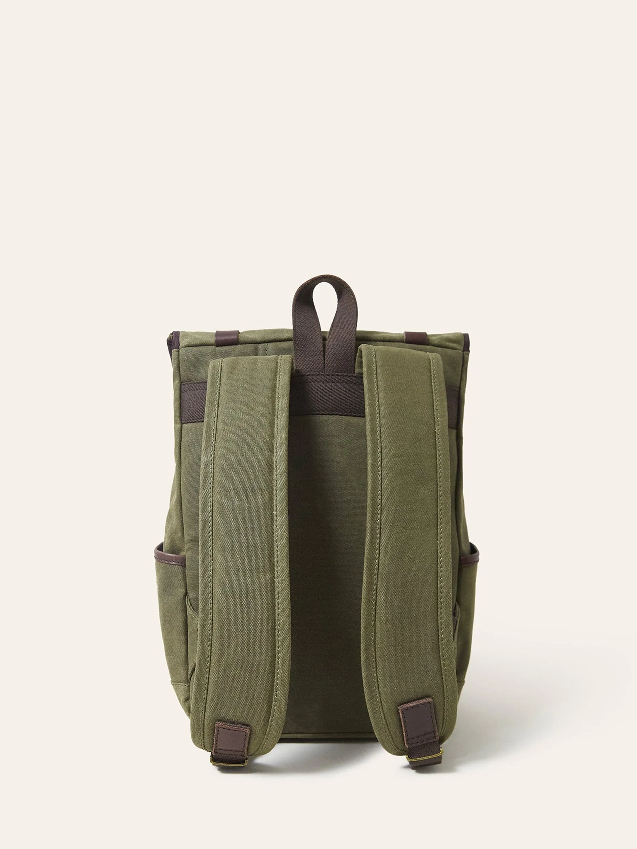 Khaki Slate Waxed Cotton Mini Bali Backpack