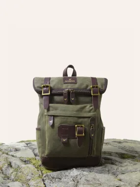 Khaki Slate Waxed Cotton Mini Bali Backpack