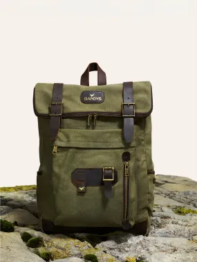 Khaki Waxed Cotton Bali Backpack