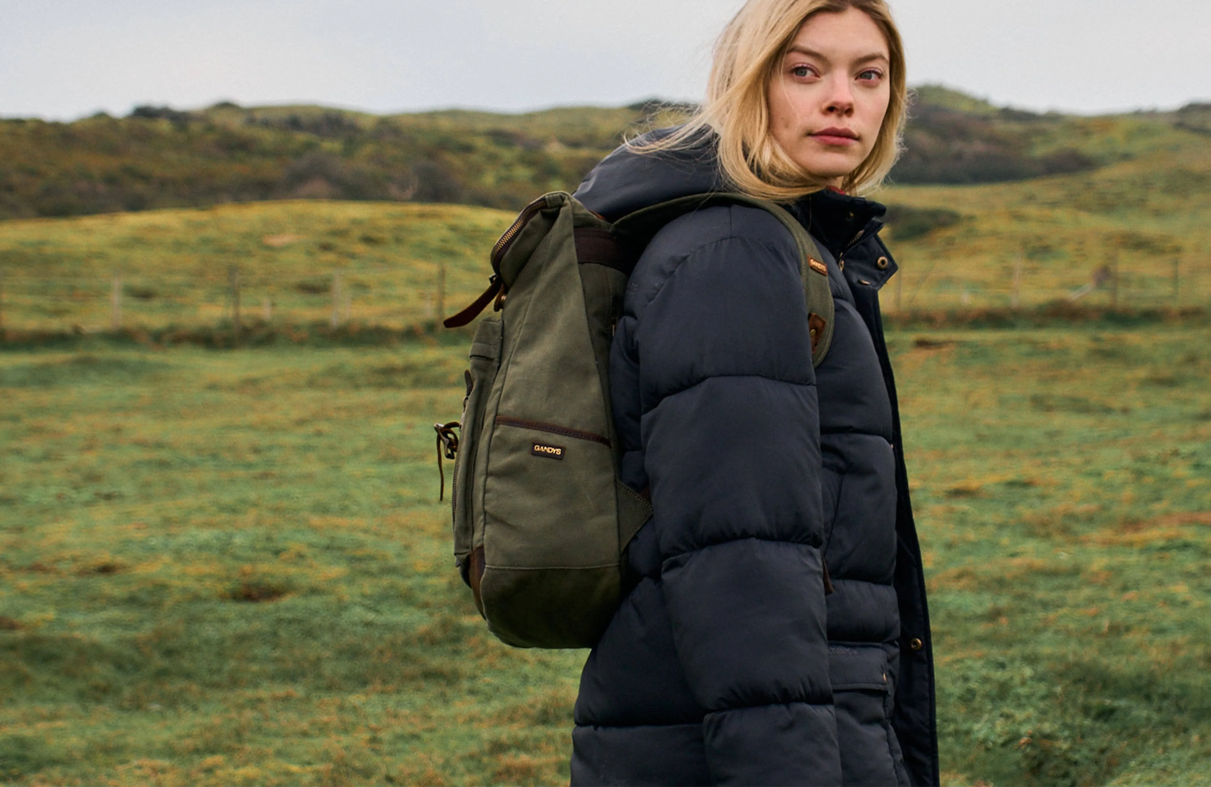 Khaki Waxed Cotton Bali Backpack