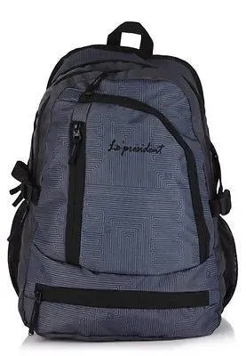 Learner Grey Backpack / School Bag by President Bags