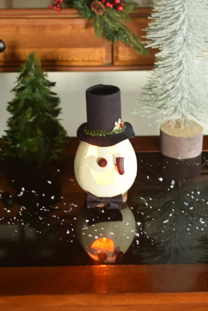 Lewis the Snowman Gourd- Available in Multiple Sizes