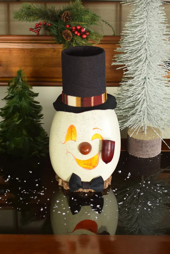 Lewis the Snowman Gourd- Available in Multiple Sizes