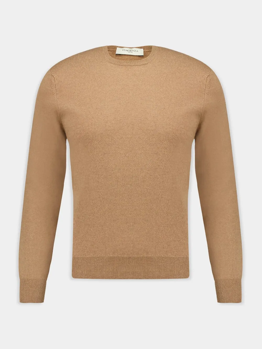 Light Brown Crewneck Cashmere Sweater