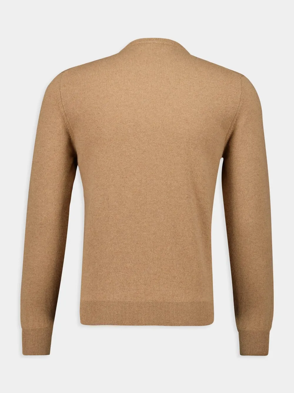 Light Brown Crewneck Cashmere Sweater