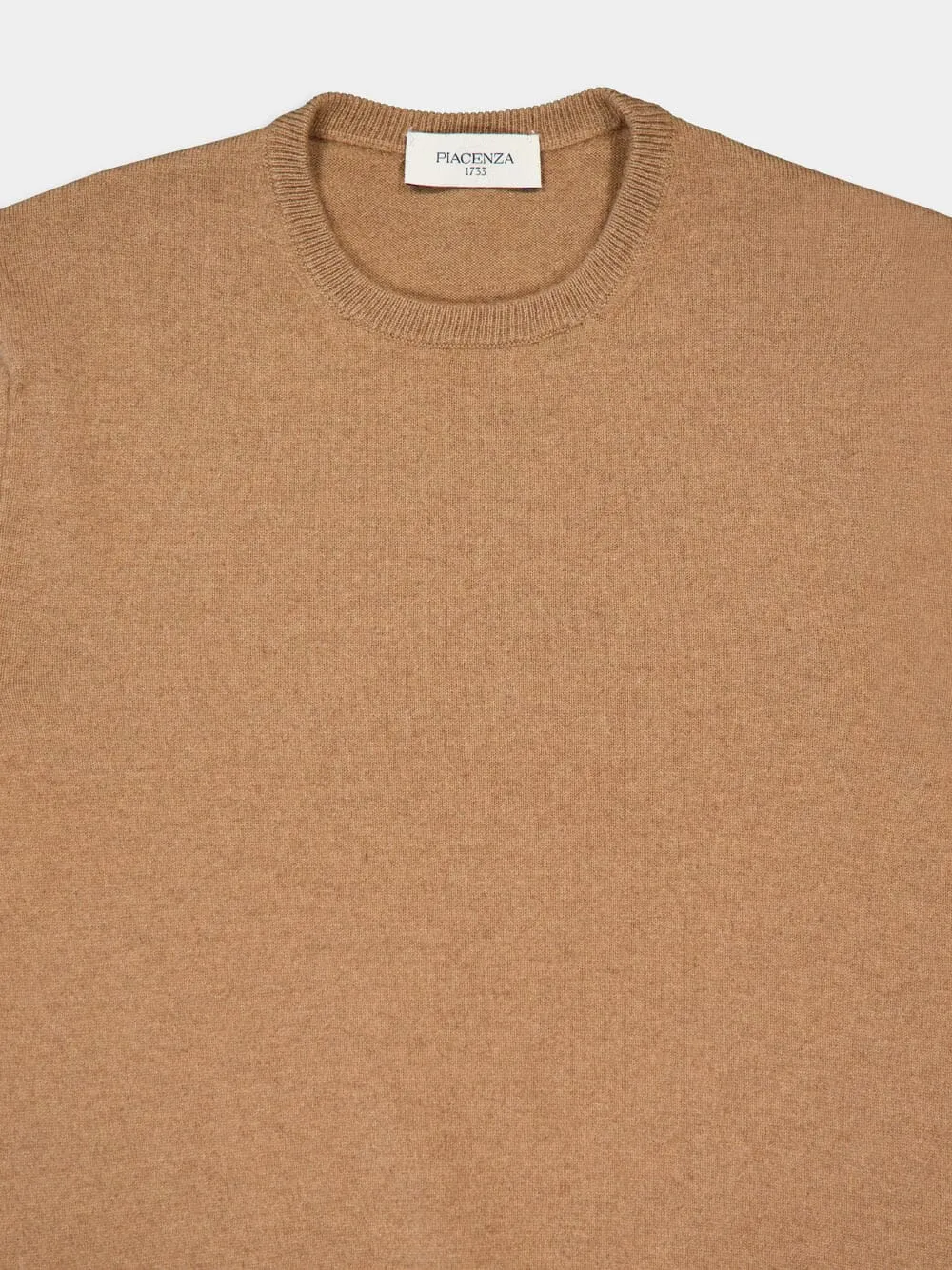 Light Brown Crewneck Cashmere Sweater